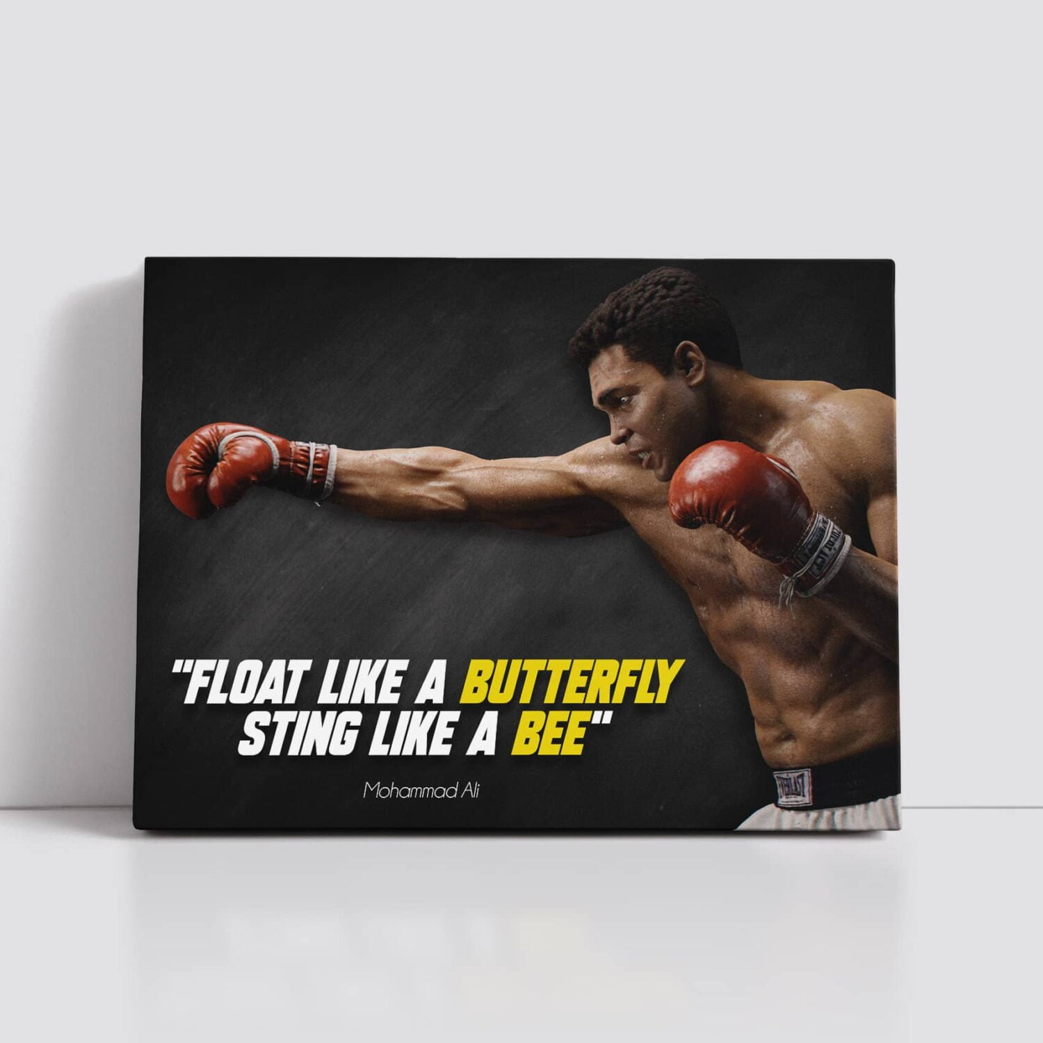 Float like a butterfly, sting like a bee. Inspirational Muhammad Ali Canvas