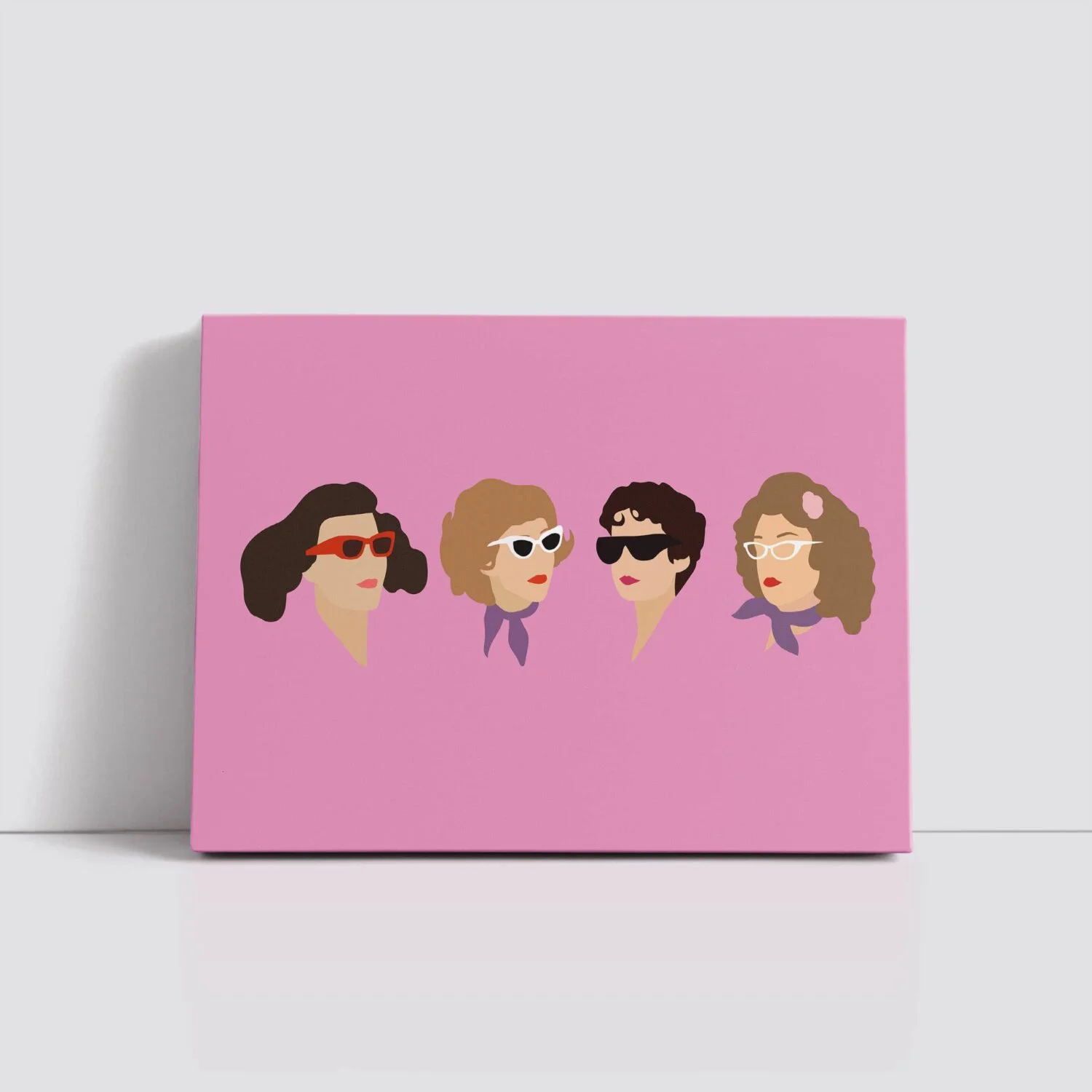 Minimalist Pink Ladies Art Print, Printing in County Monaghan, Ireland by Design Gaff