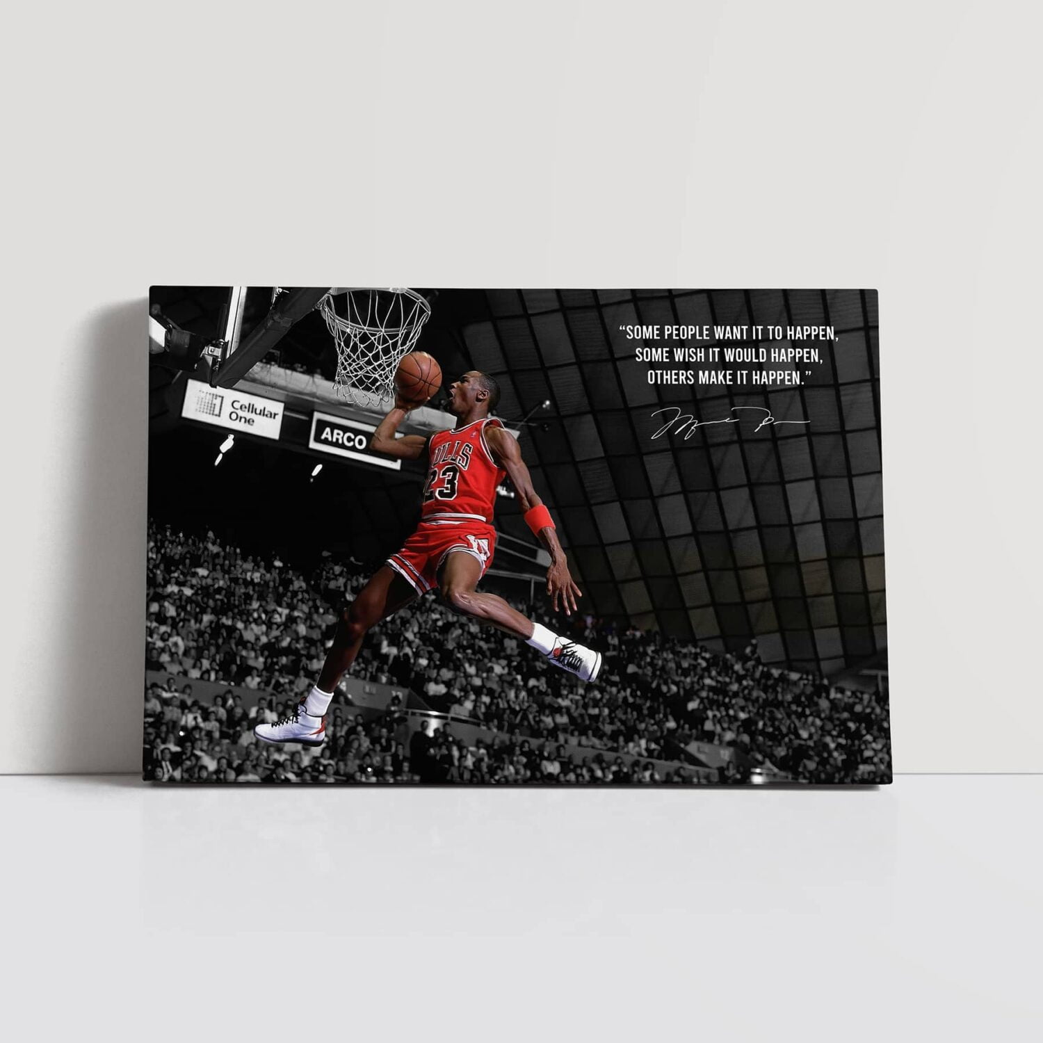 Canvas featuring Michael Jordan leaping during the Slam Dunk contest