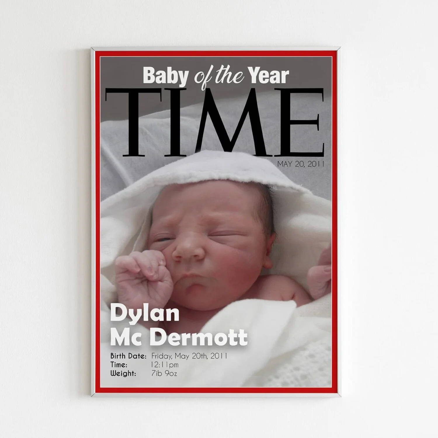 Personalised Time Baby of the Year Magazine Cover