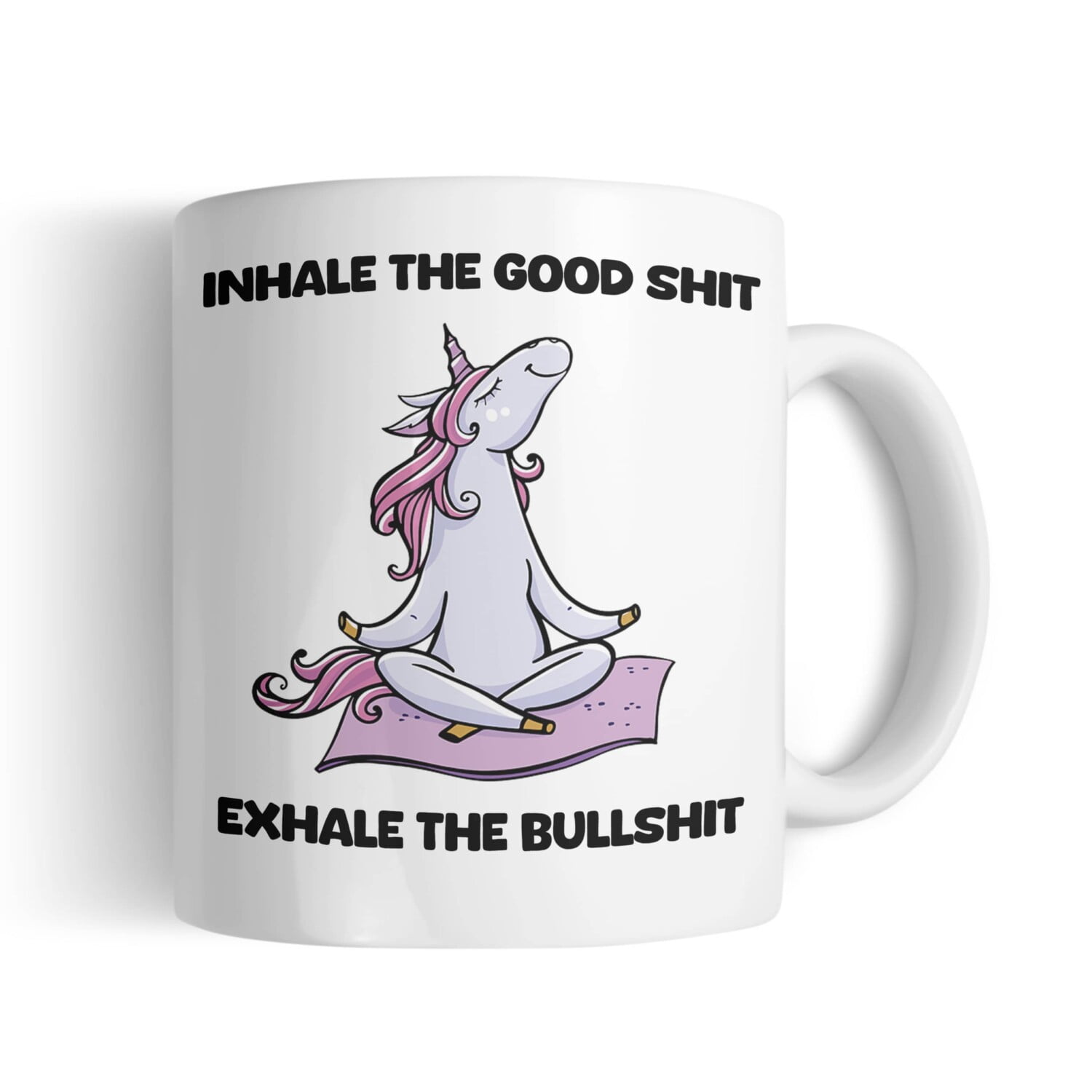 Inhale the Good Shit, Exhale the Bullshit Mug, Printing in County Monaghan, Ireland by Design Gaff