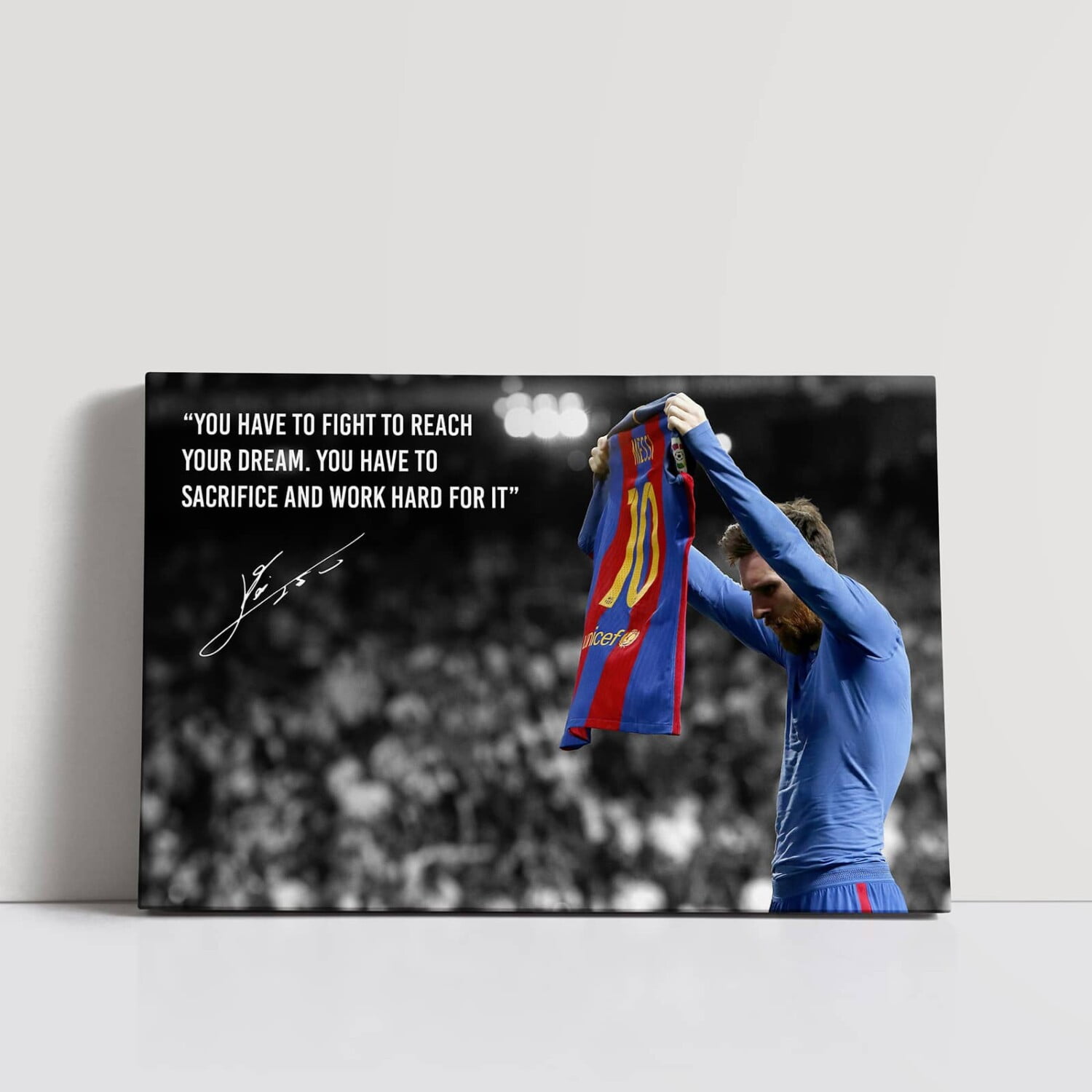 Messi Quote, Messi vs Real Madrid Wall Art, Ireland