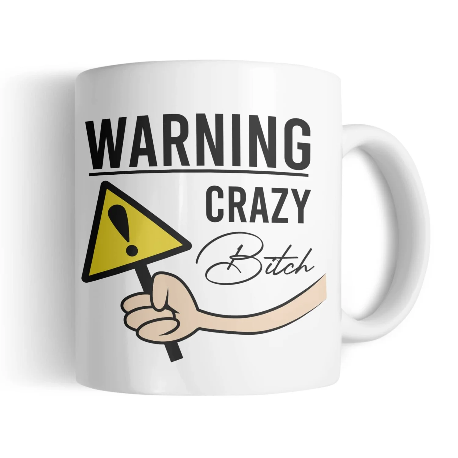 Warning, Crazy Bitch Mug, Printing in County Monaghan, Ireland by Design Gaff