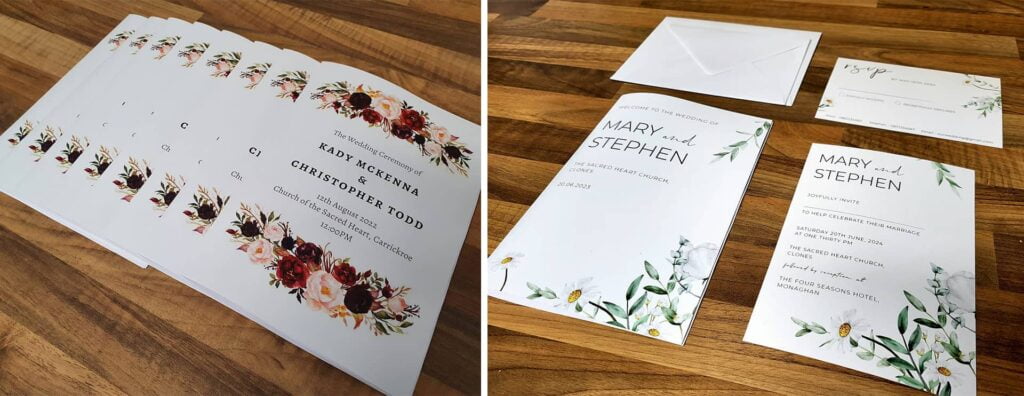 Wedding Invitation printing in County Monaghan, Ireland