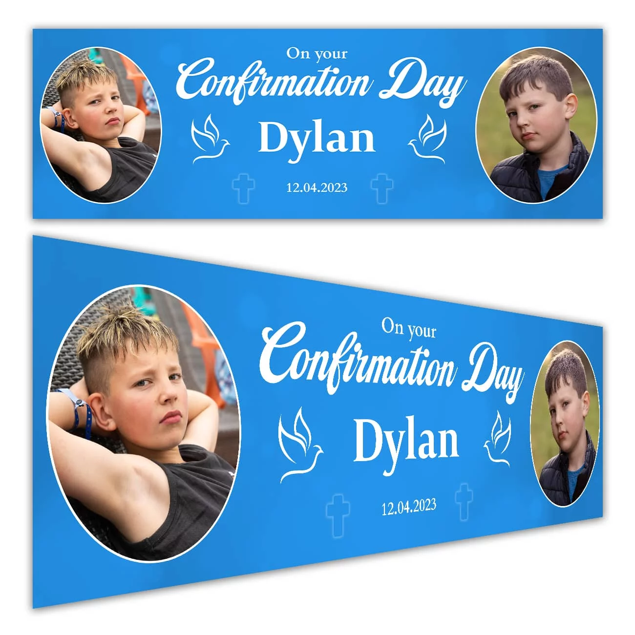 Boys Confirmation Banner printed in County Monaghan, Ireland