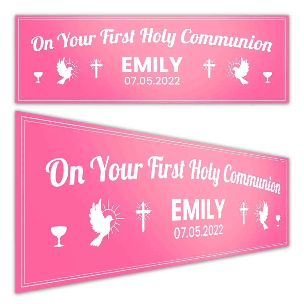 Girls First Holy Communion Banners printed in County Monaghan, Ireland