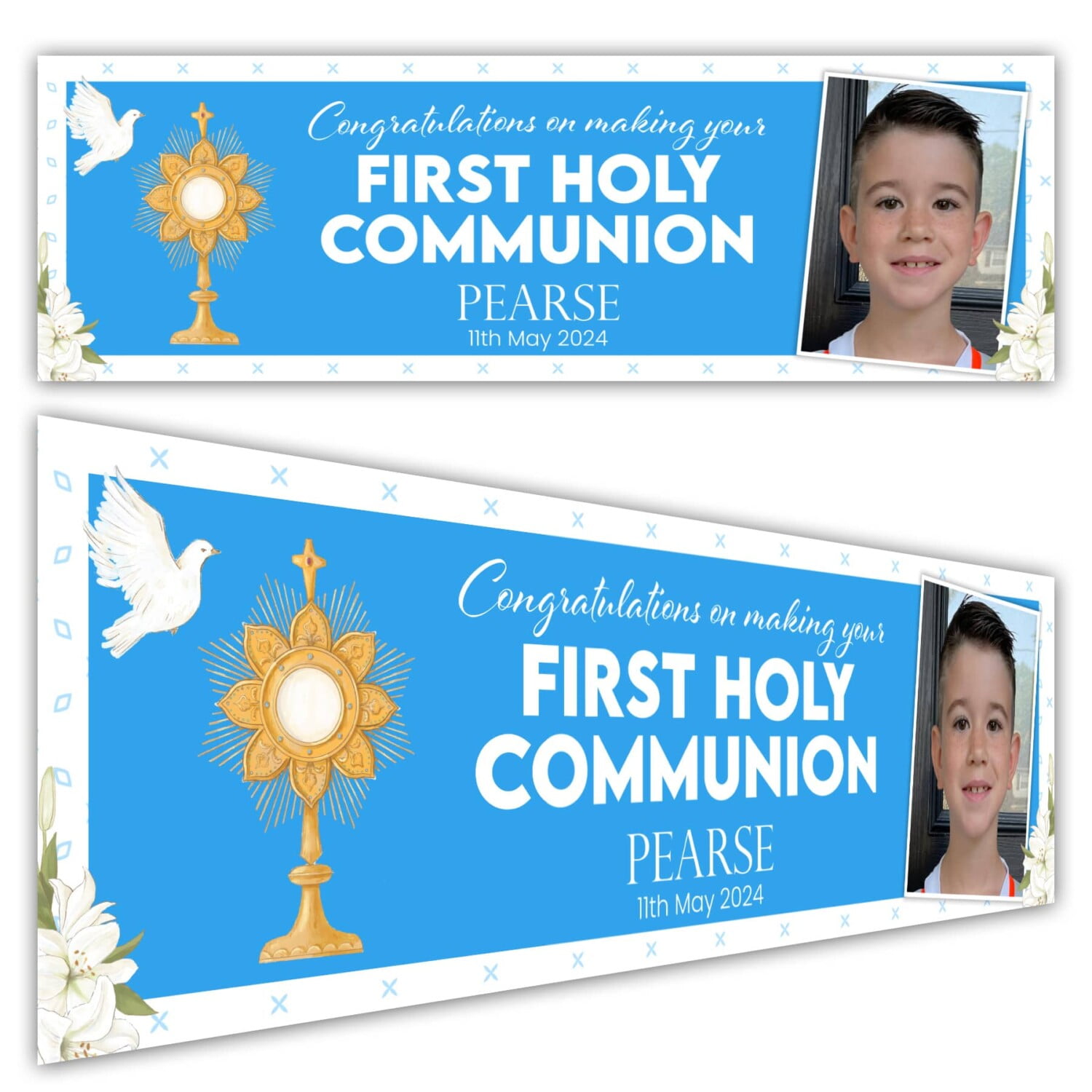 First Holy Communion Banners. Printed in County Monaghan, Ireland