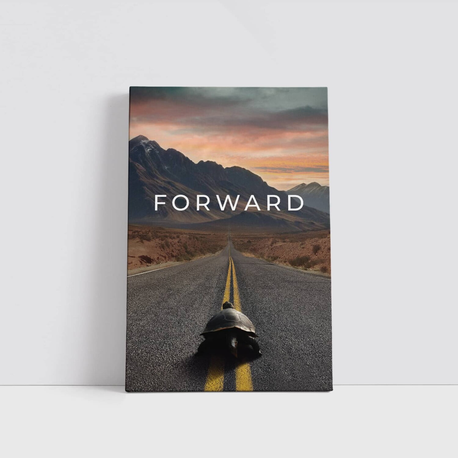 Our captivating "Forward" canvas will help inspire perseverance and the power of gradual progress. Printed in Co. Monaghan, Ireland