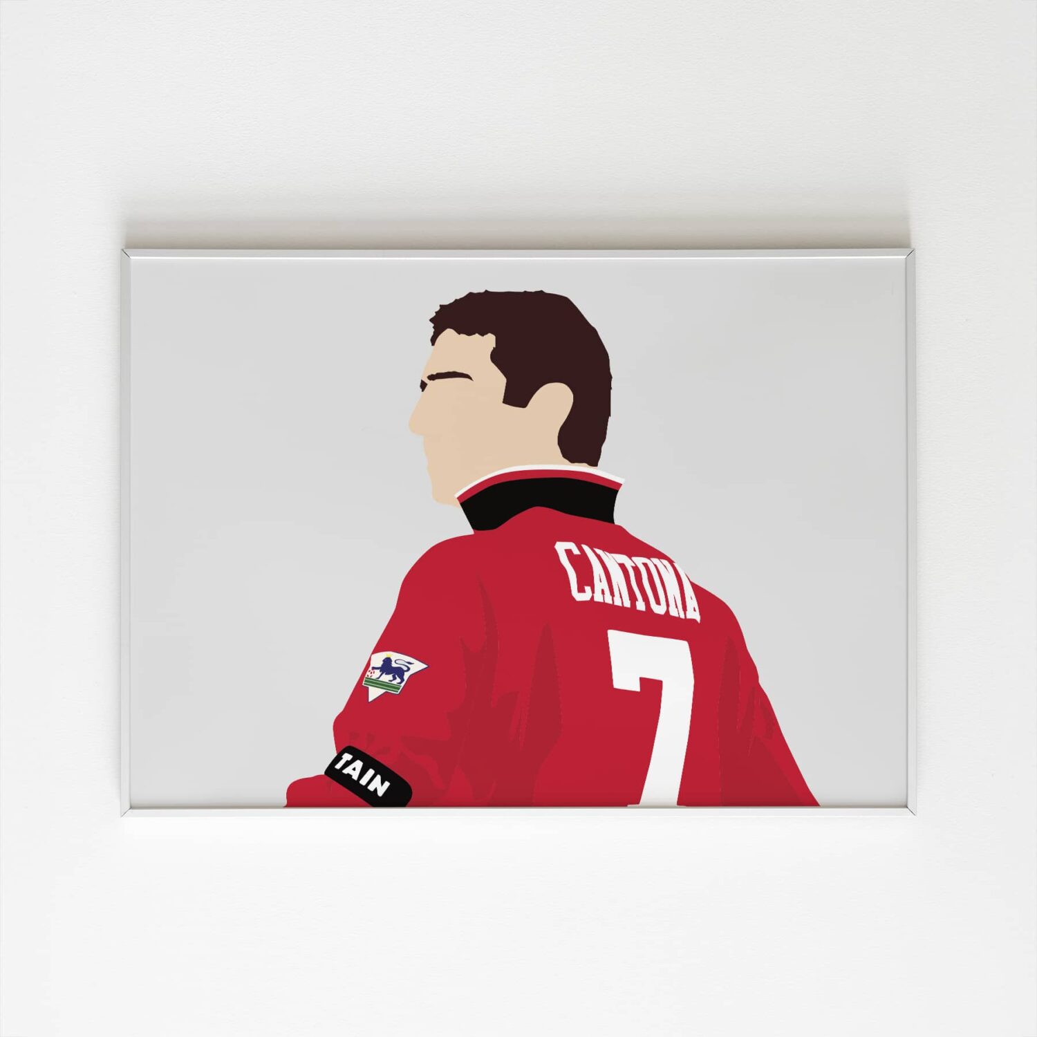 Eric Cantona Minimalist Manchester United Poster, printed in County Monaghan, Ireland