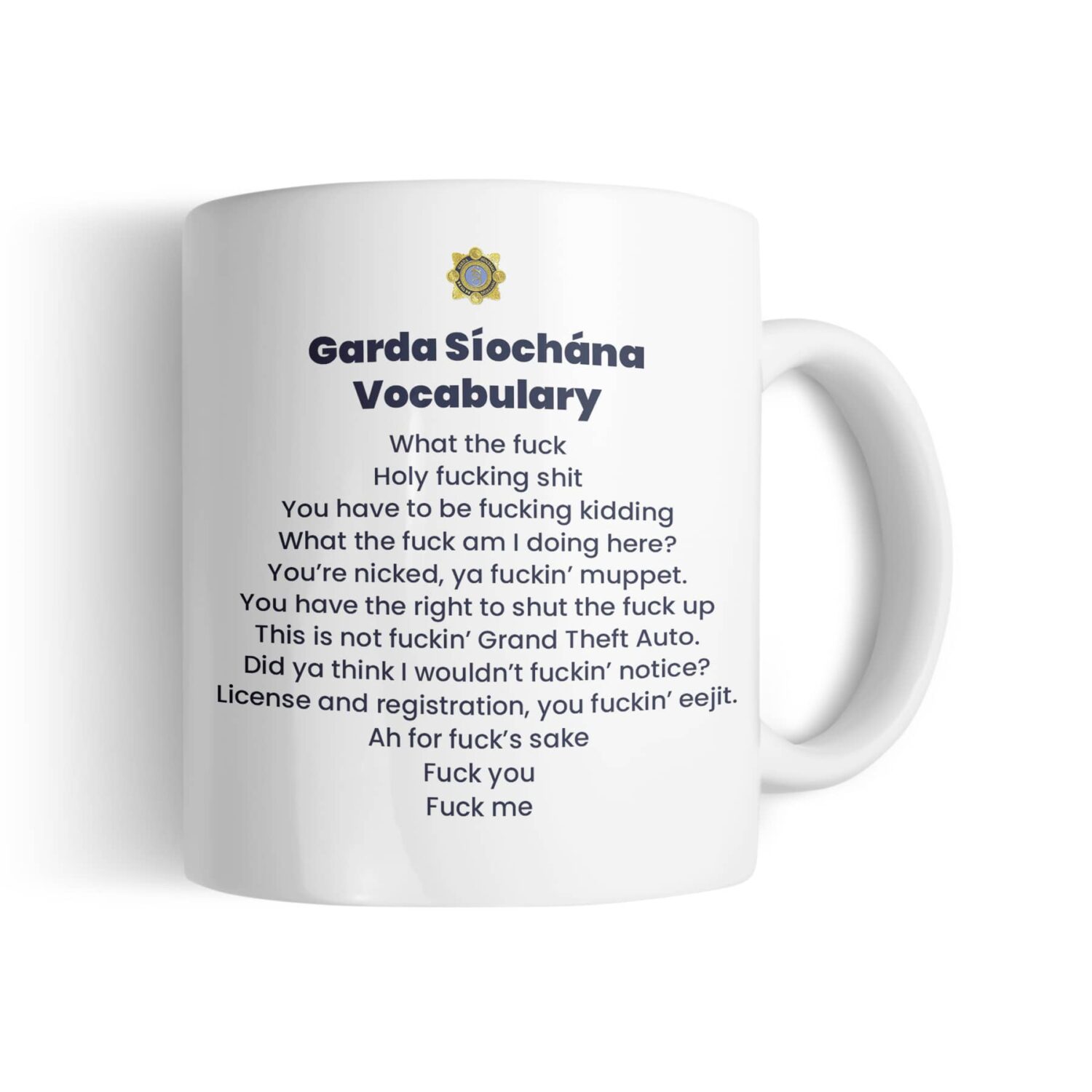 Garda Vocabulary Mug, Monaghan, Ireland