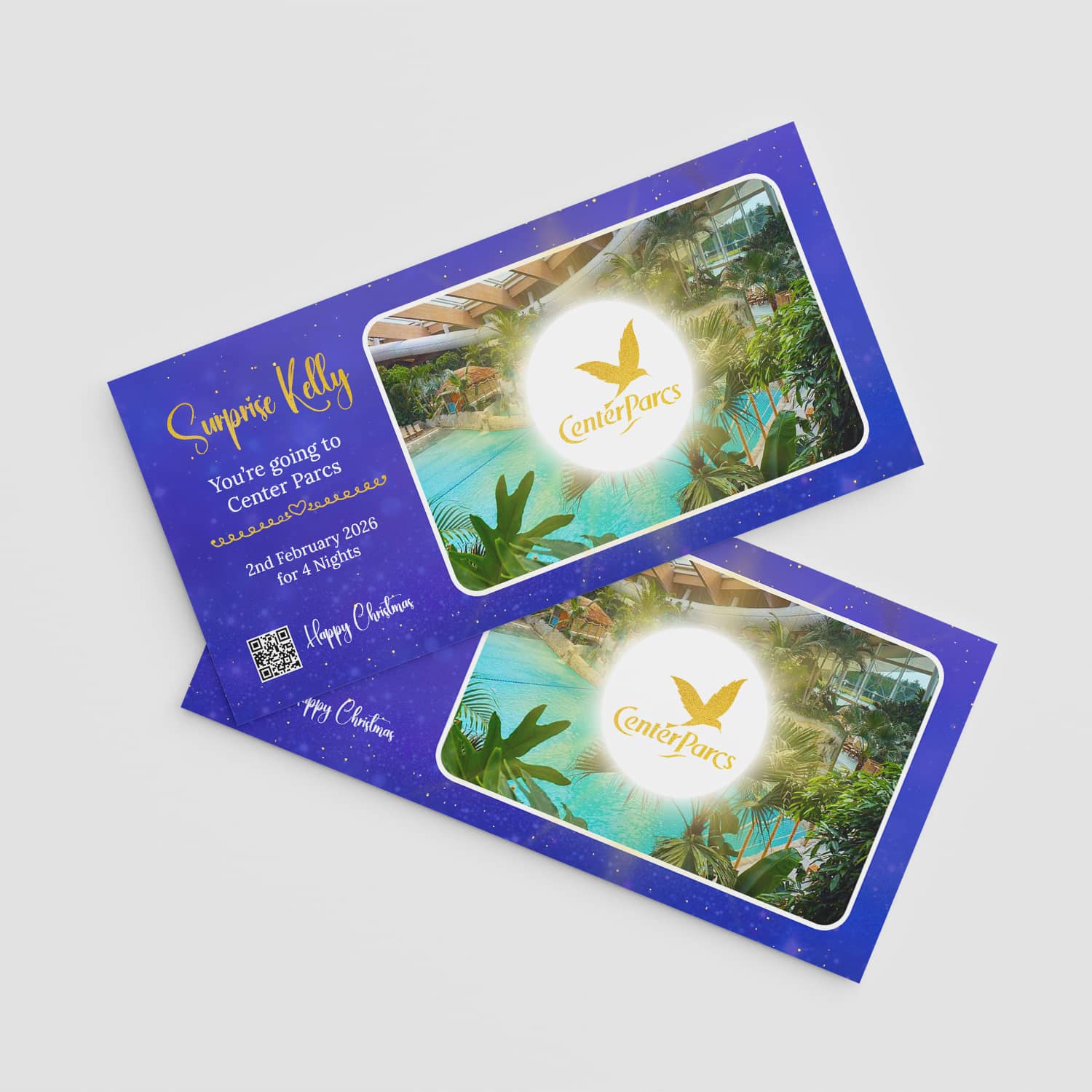 Novelty Center Parcs Tickets printed in Monaghan, Ireland